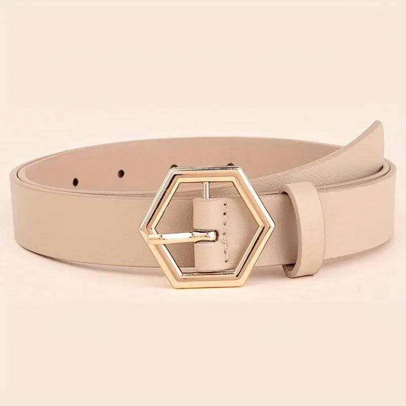 Fine line – classic women's belt made of genuine leather