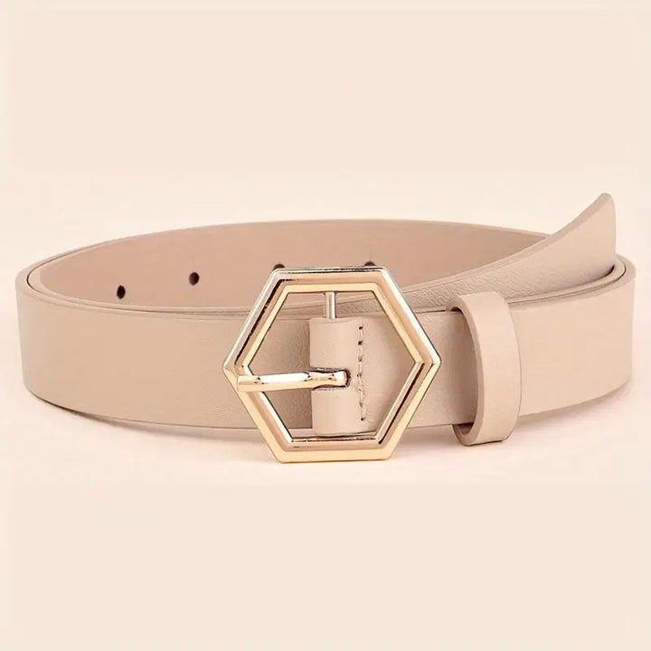 Fine line – classic women's belt made of genuine leather