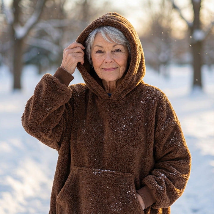 JAXY | Oversized Sherpa Hoodie Blanket