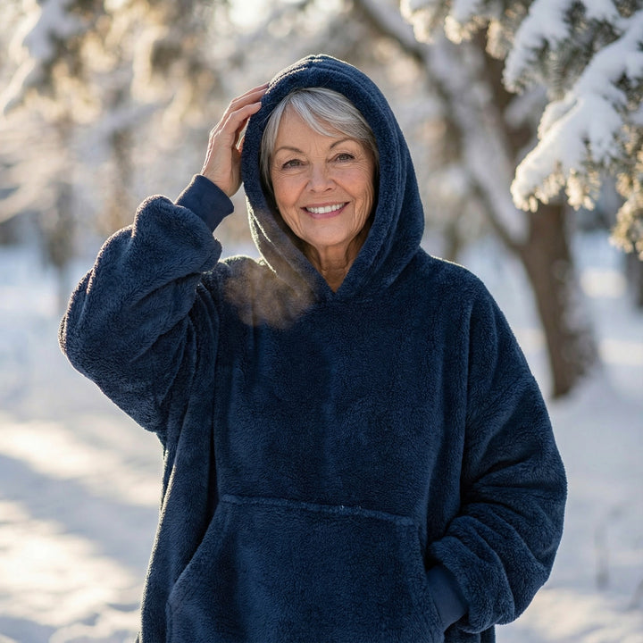 JAXY | Oversized Sherpa Hoodie Blanket