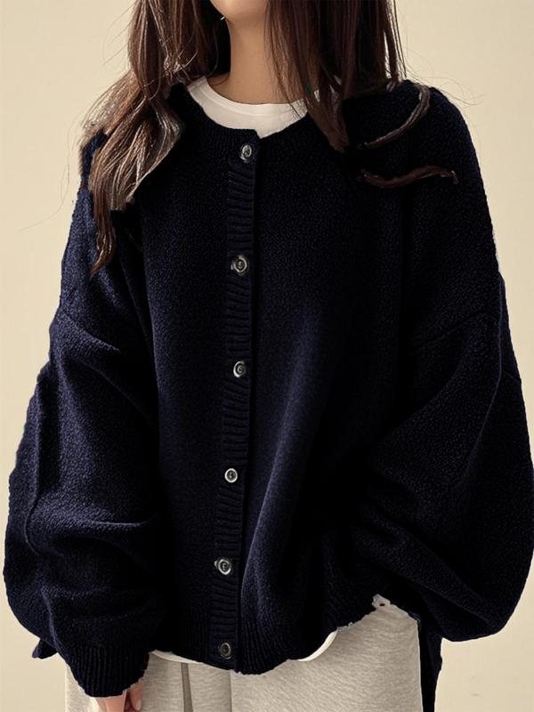 Mila | Women Solid Colour Button Front Knit Cardigan