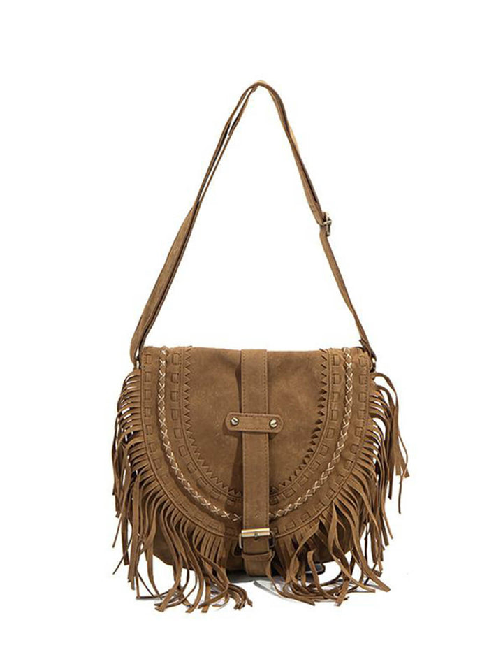 Riley™ | Handmade Bag with Fringes and Buckle