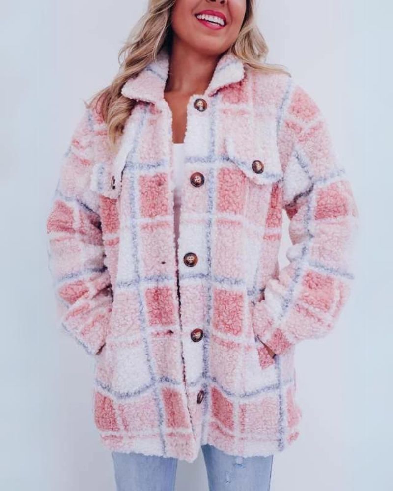 Sariel | Casual Outdoor Plaid Fleece Jacket