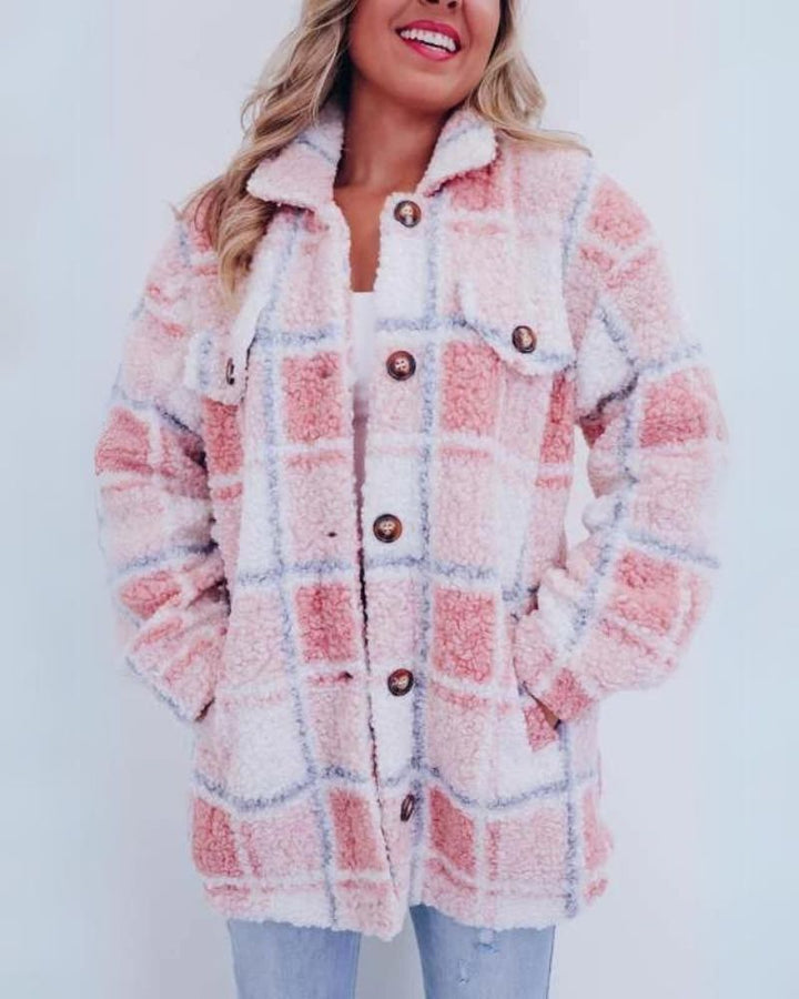 Sariel | Casual Outdoor Plaid Fleece Jacket