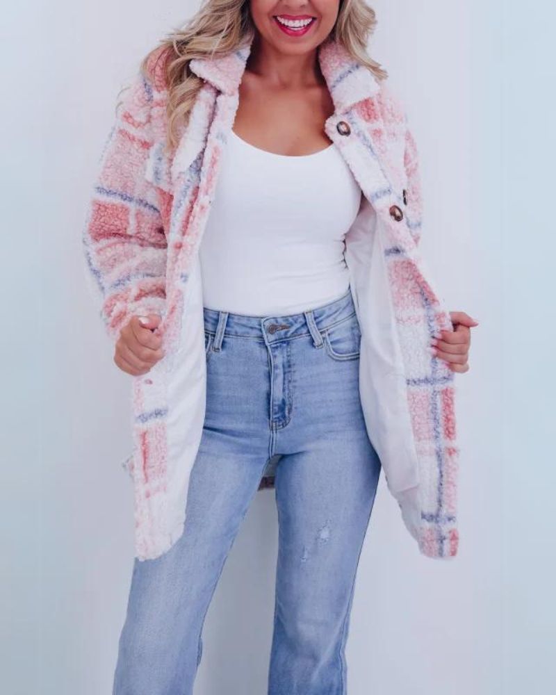 Sariel | Casual Outdoor Plaid Fleece Jacket