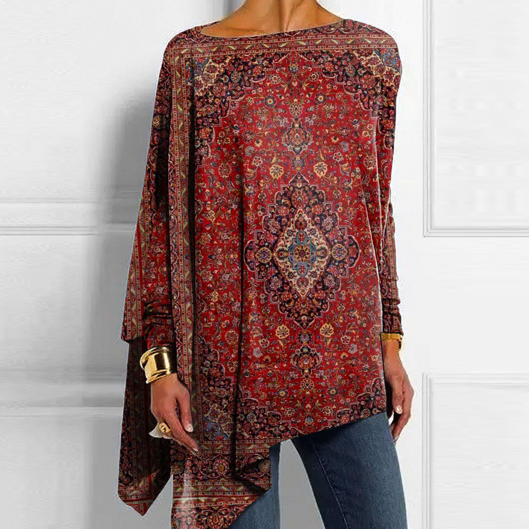 Cary | Attractive Boat Neck Long Sleeve Top