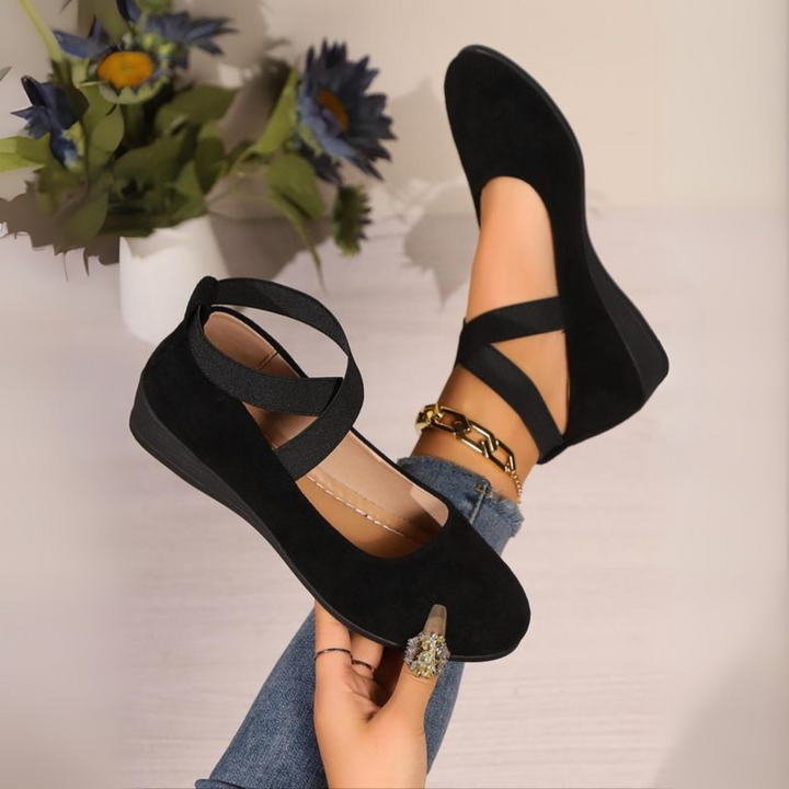 Angela | Elegant Comfy Closed Wedge Slip-On Shoes
