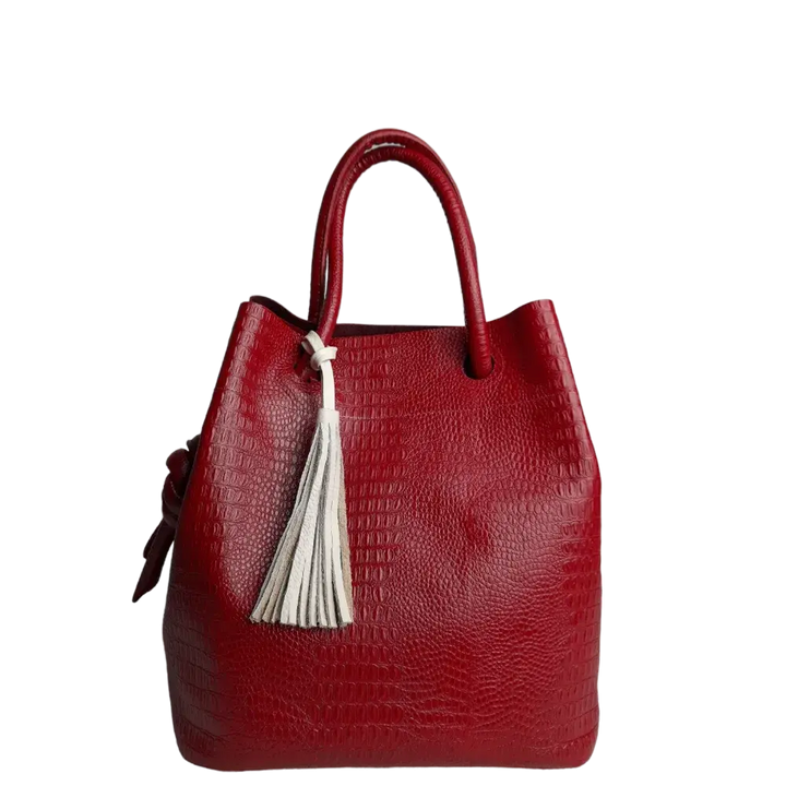 Brigitte | Women's Leather Bag in Red