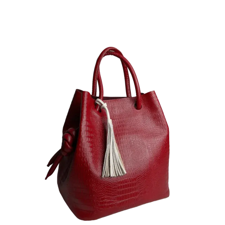 Brigitte | Women's Leather Bag in Red