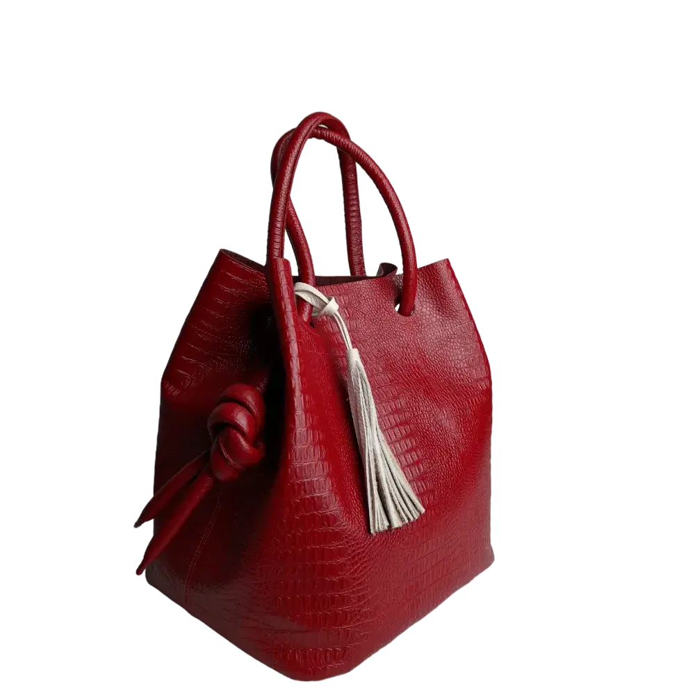 Brigitte | Women's Leather Bag in Red