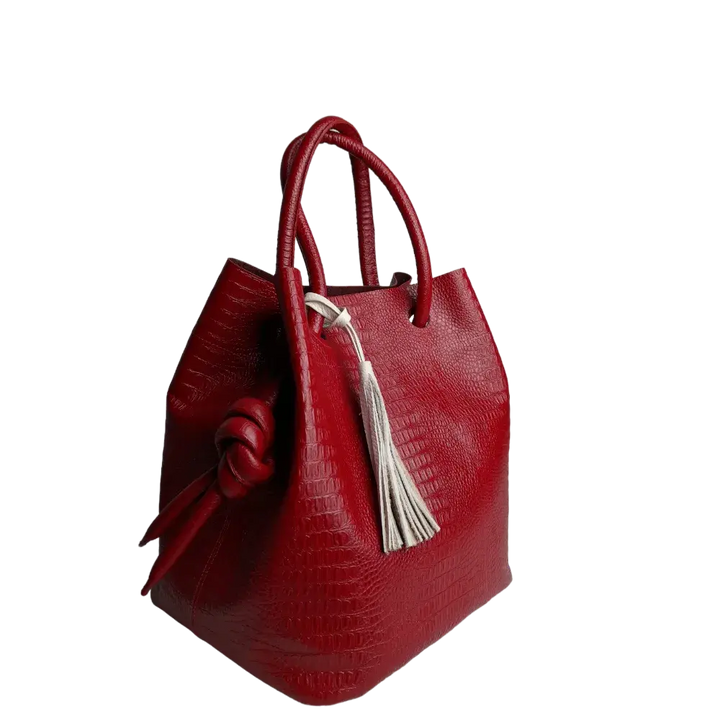 Brigitte | Women's Leather Bag in Red