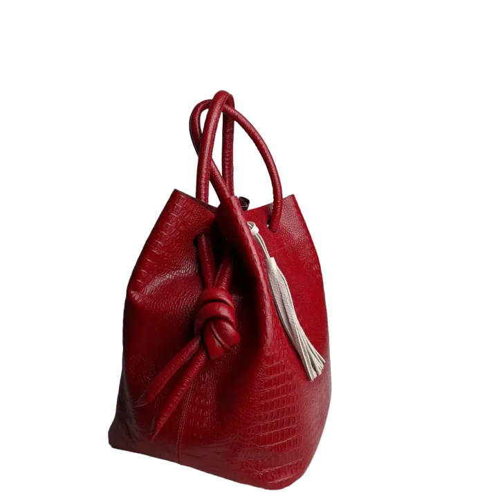 Brigitte | Women's Leather Bag in Red