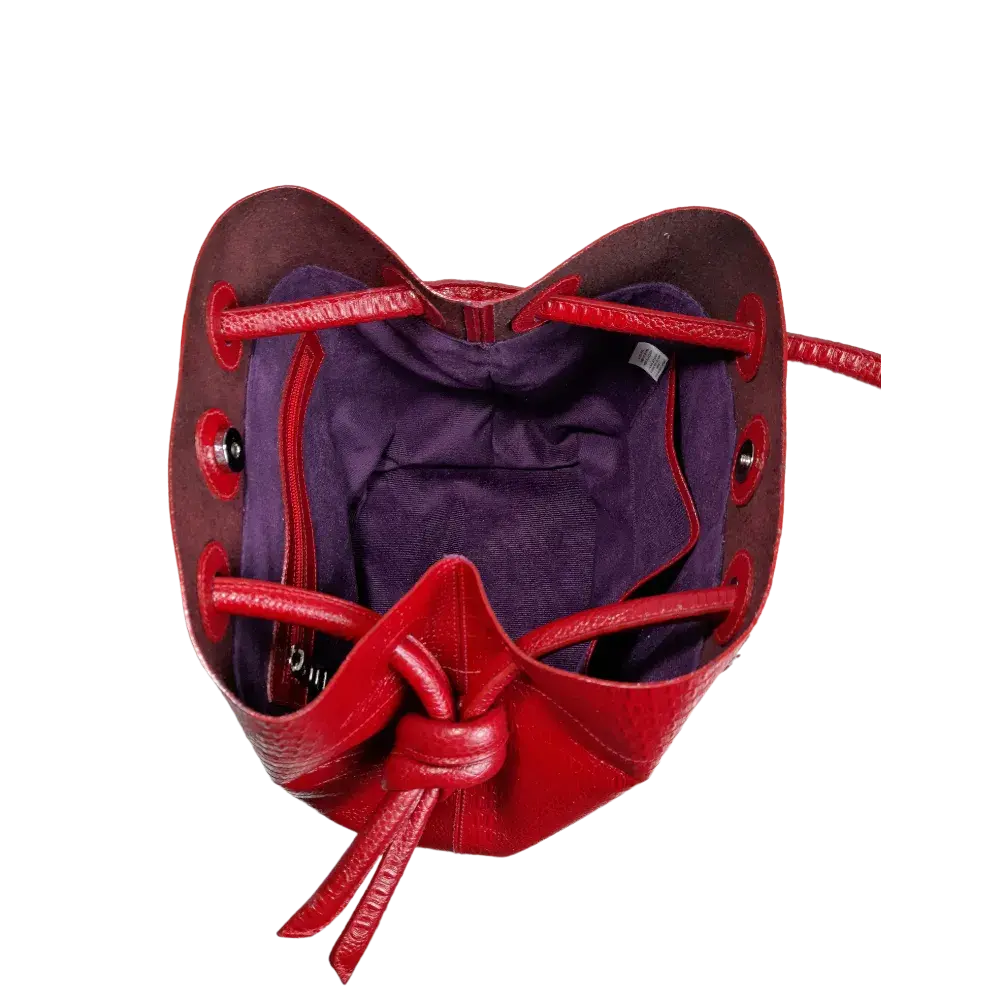 Brigitte | Women's Leather Bag in Red