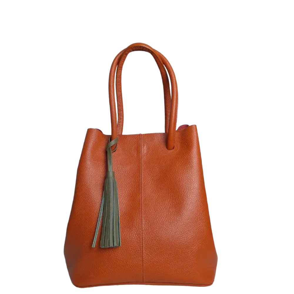 Brigitte | Orange Women's Leather Bag