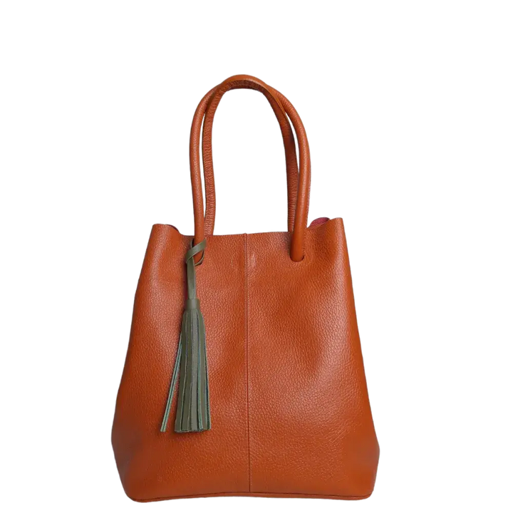 Brigitte | Orange Women's Leather Bag