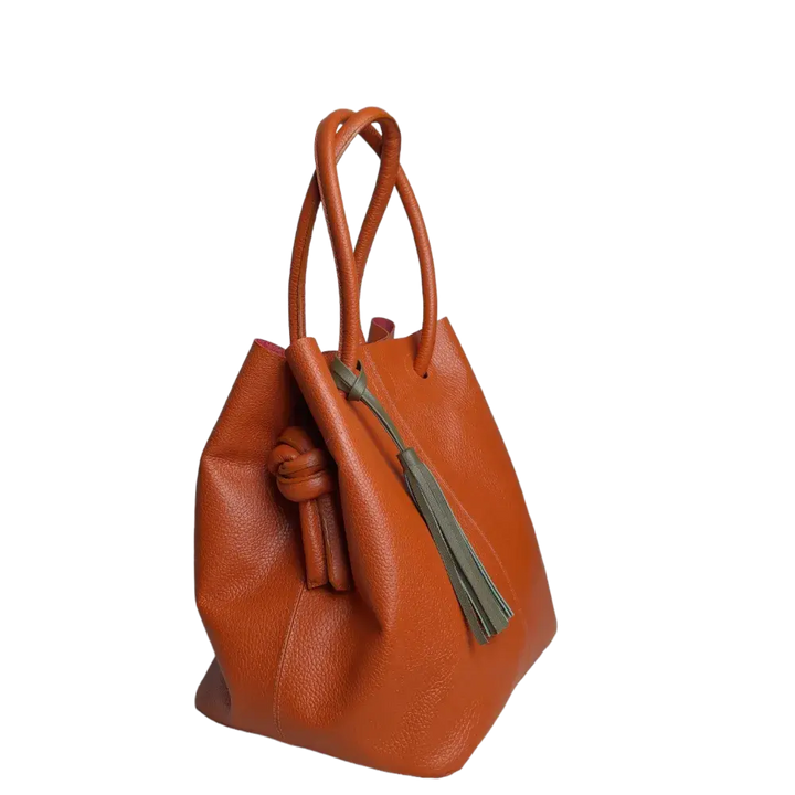 Brigitte | Orange Women's Leather Bag