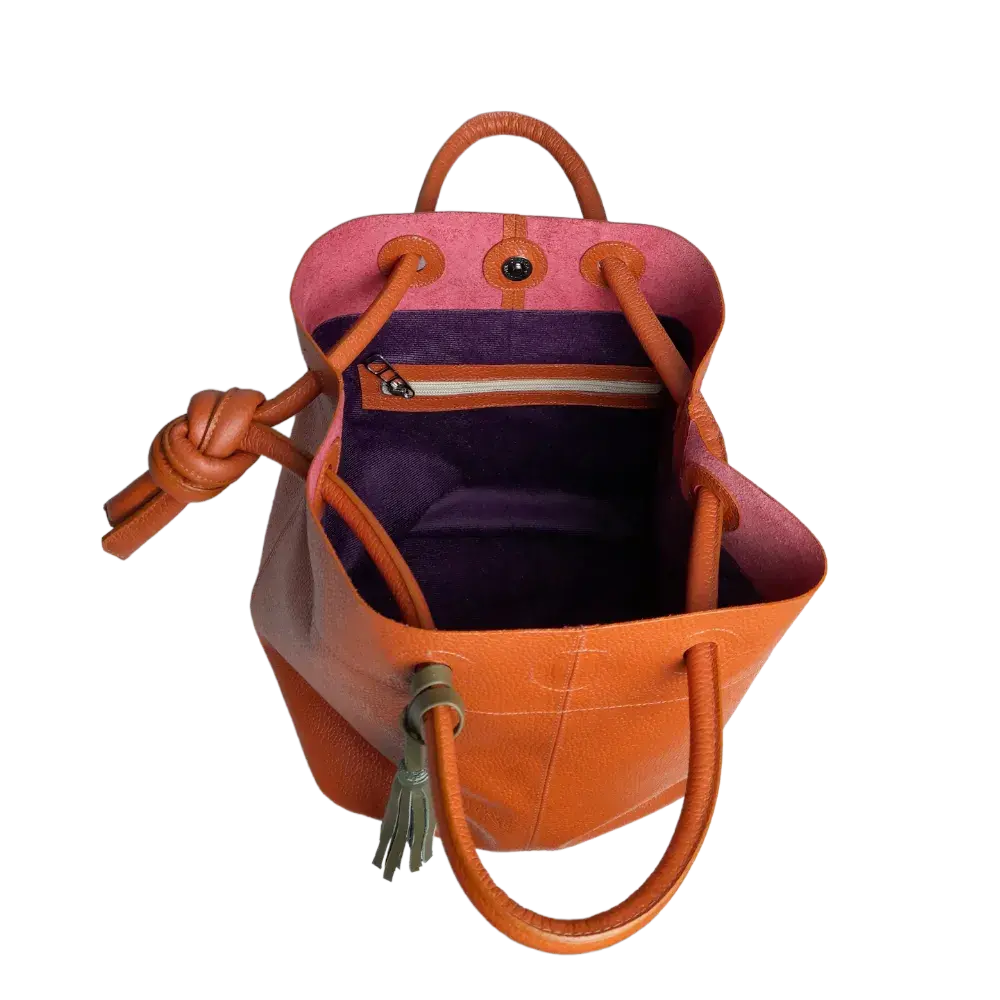 Brigitte | Orange Women's Leather Bag