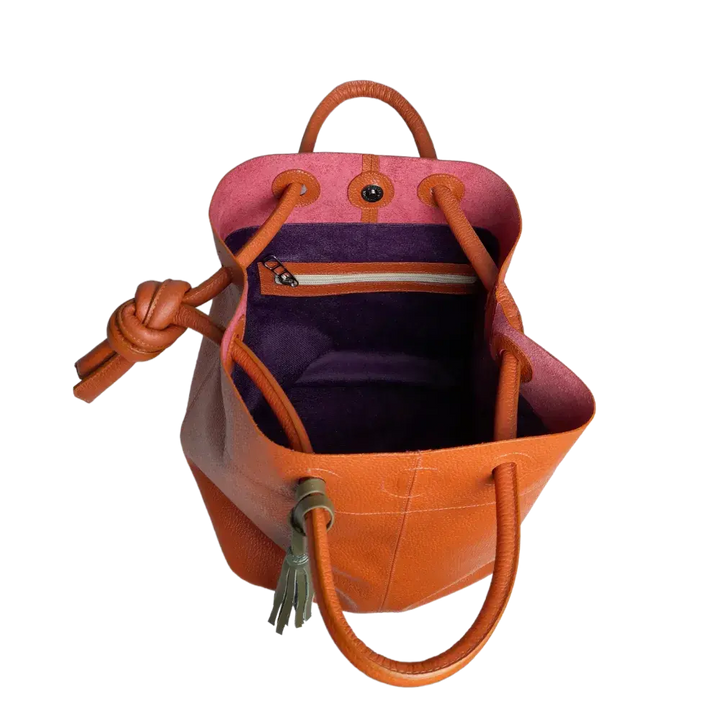 Brigitte | Orange Women's Leather Bag
