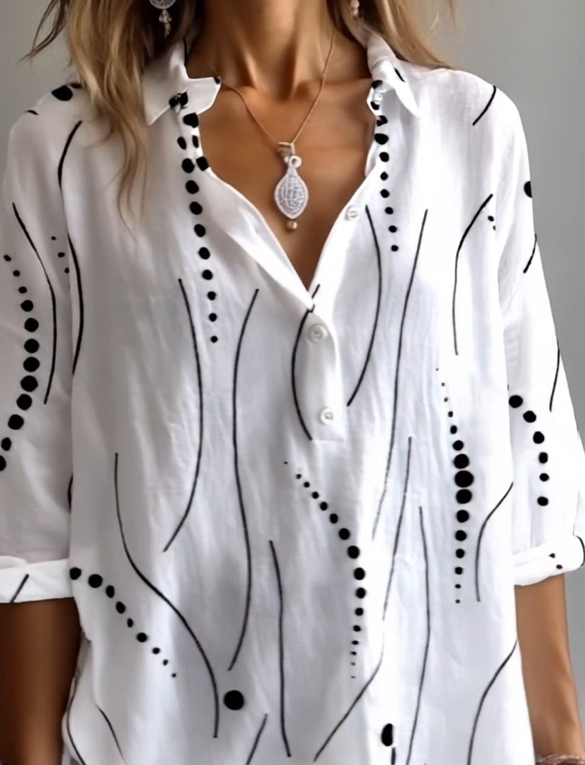 Reyes | Basic White Long Sleeve Top
