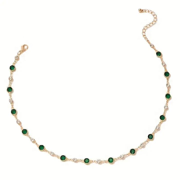 Chic Emerald Green Pendant Necklace