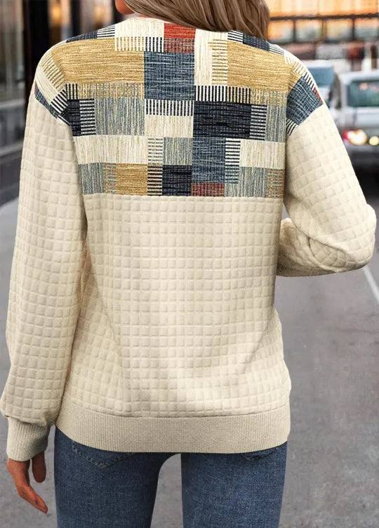 Vynasha | Patchwork Knit with Buttons