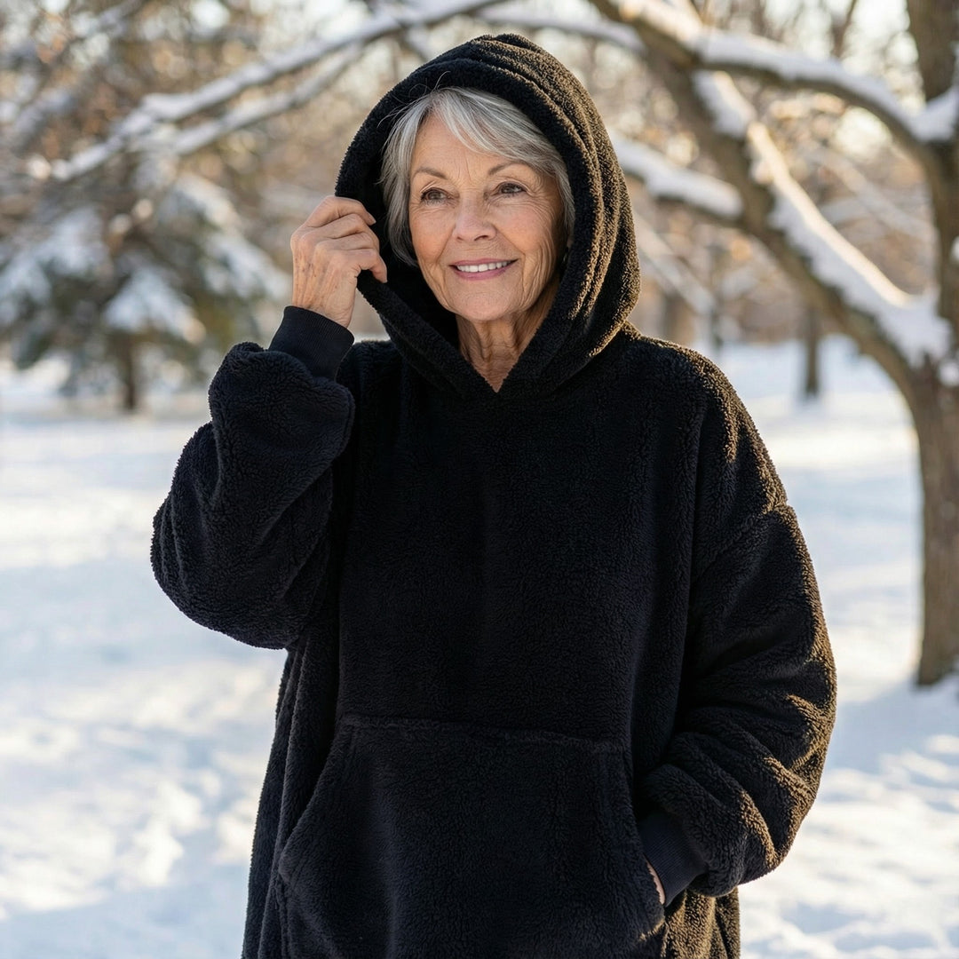 Oversized Sherpa Hoodie Blanket
