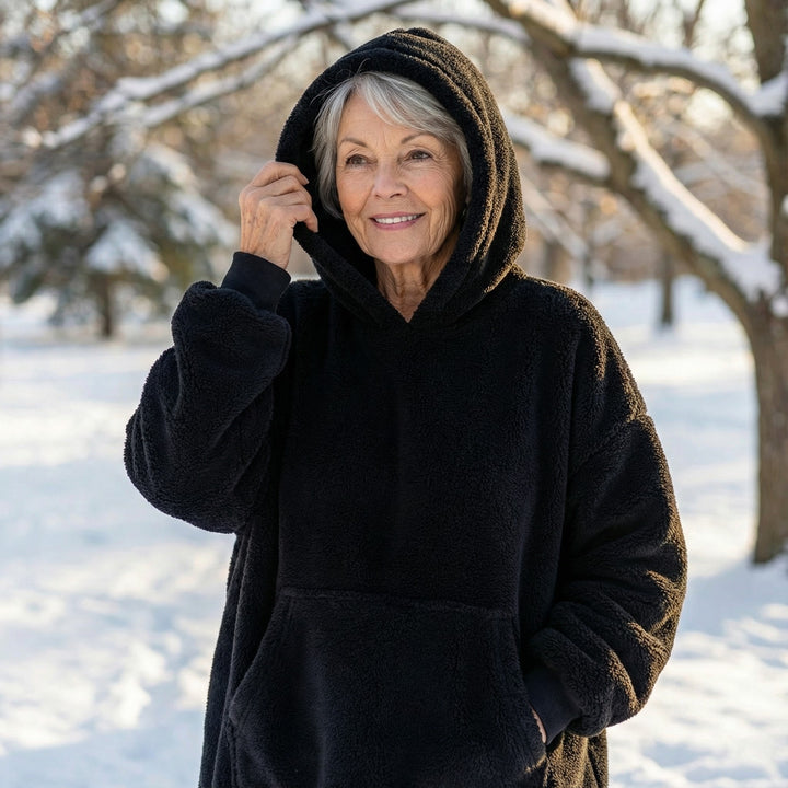 Oversized Sherpa Hoodie Blanket