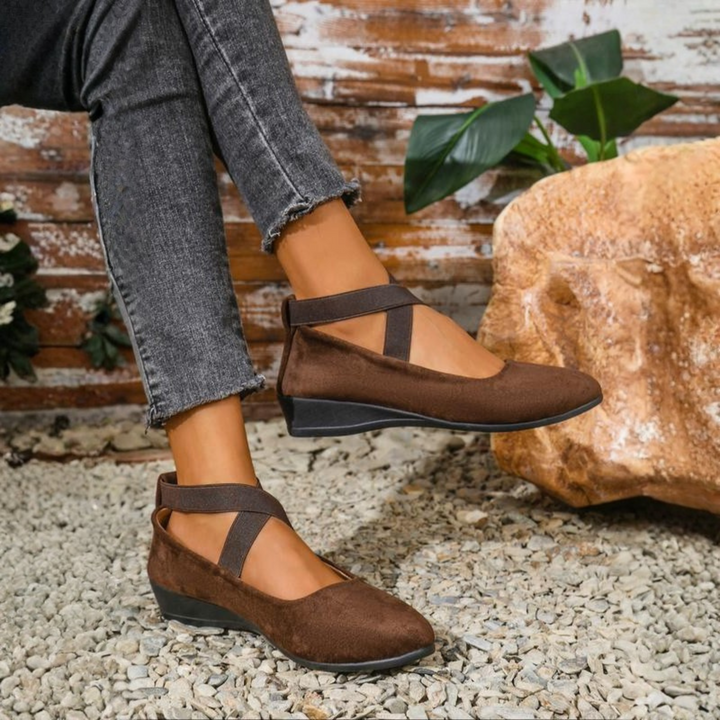 Angela | Elegant Comfy Closed Wedge Slip-On Shoes