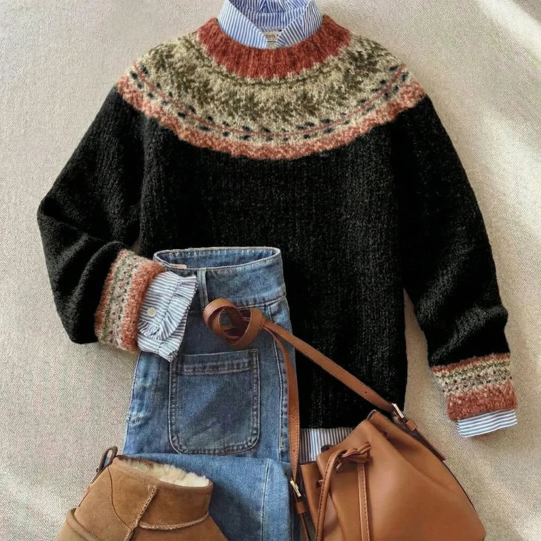 Elveria | Chic Vintage Knit Sweater