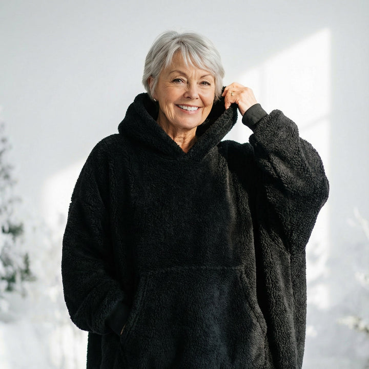 Oversized Sherpa Hoodie Blanket