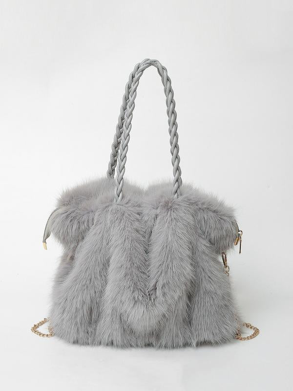Jenah | Plush Velvet Shoulder Tote