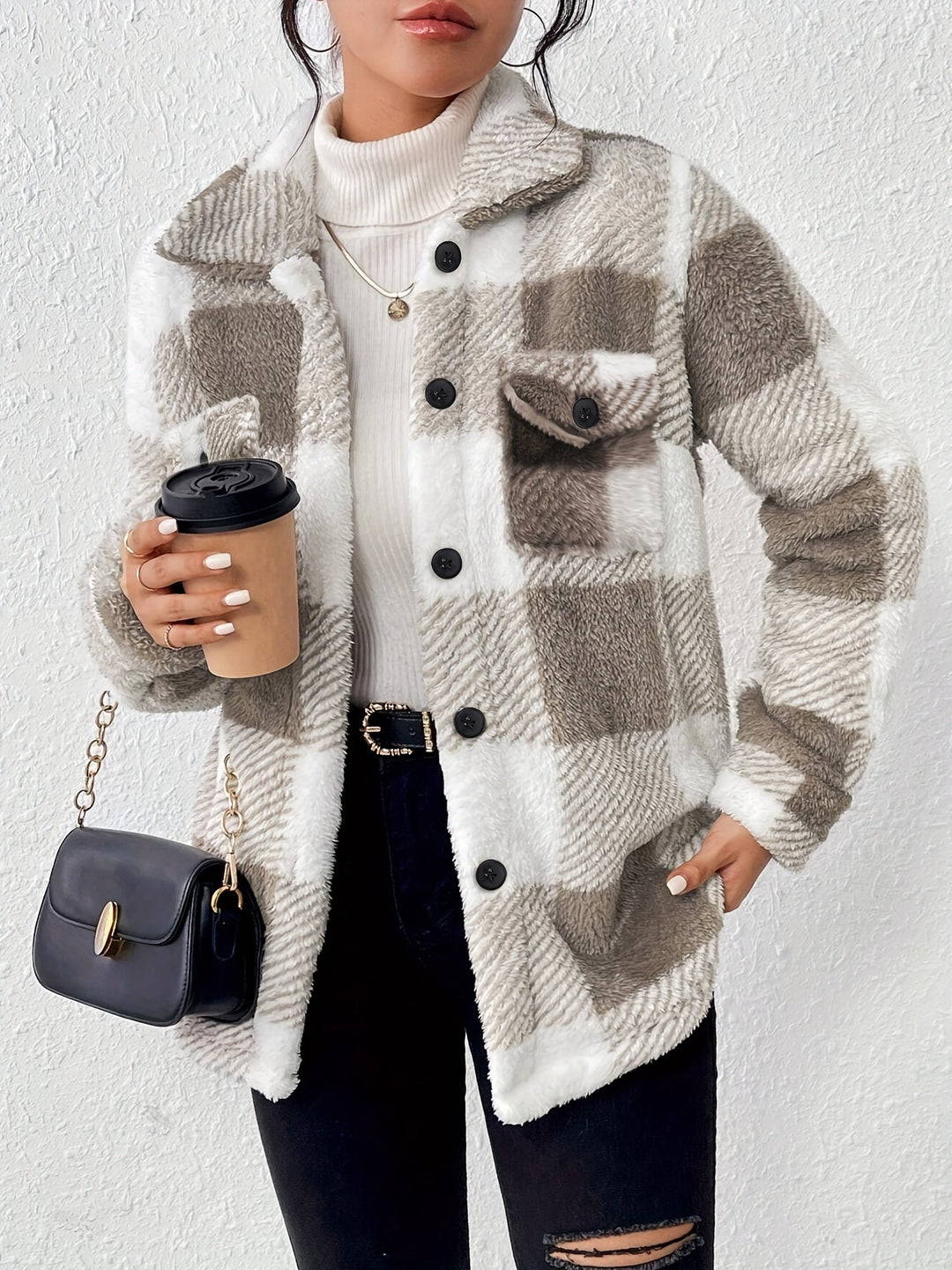 Thaya | Stylish Fleece Oversized Jacket