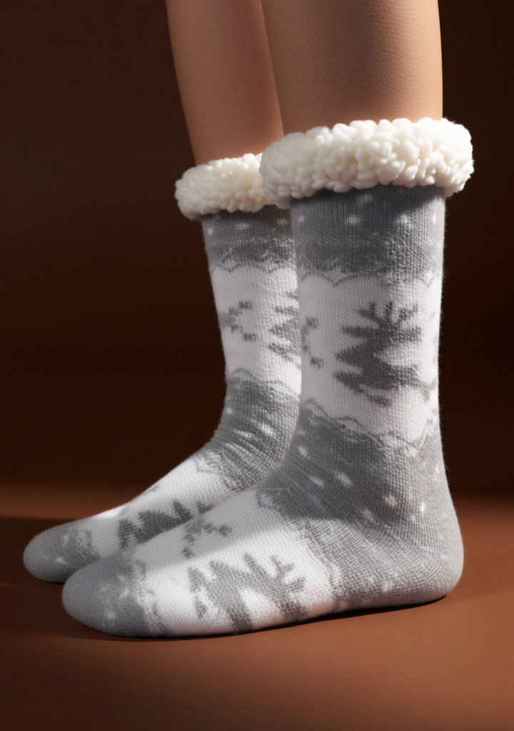 Nordic Sherpa Slipper Socks – Ultra-Warm & Cozy