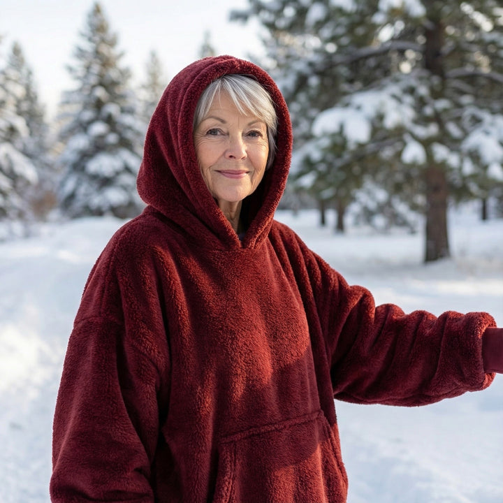 JAXY | Oversized Sherpa Hoodie Blanket