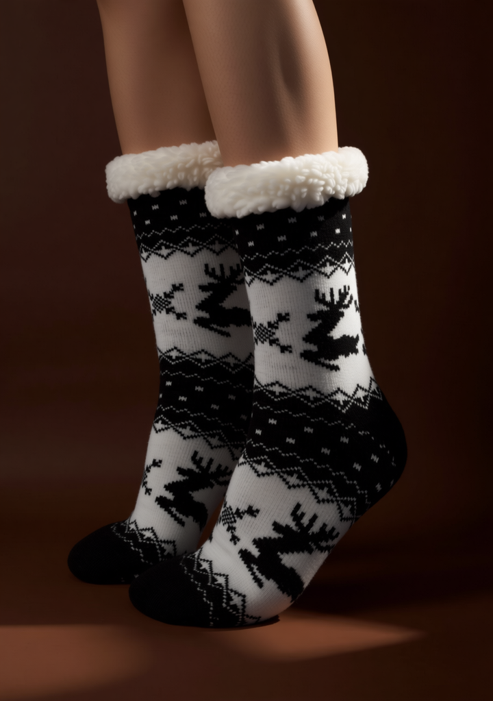 Nordic Sherpa Slipper Socks – Ultra-Warm & Cozy