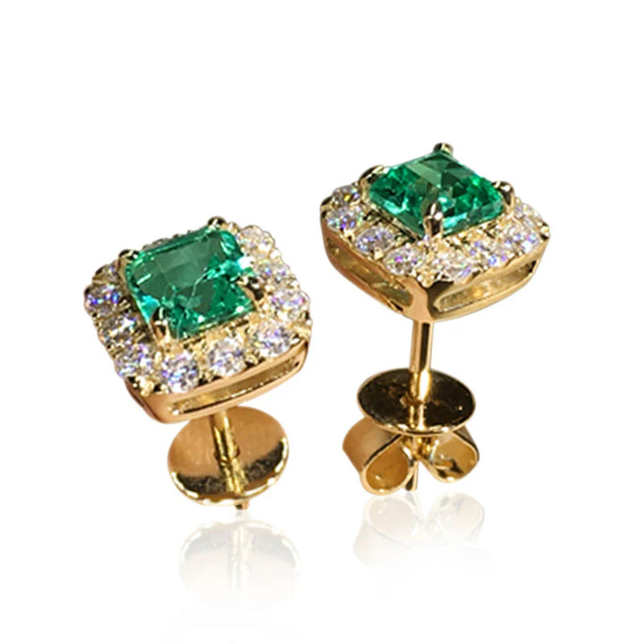 Cynthia Malva Emerald Earrings