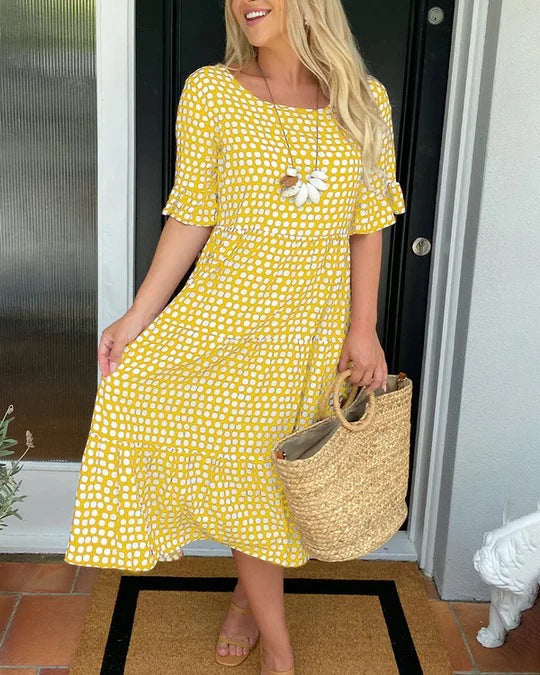 Caroline | Relaxed Tiered Midi Dress