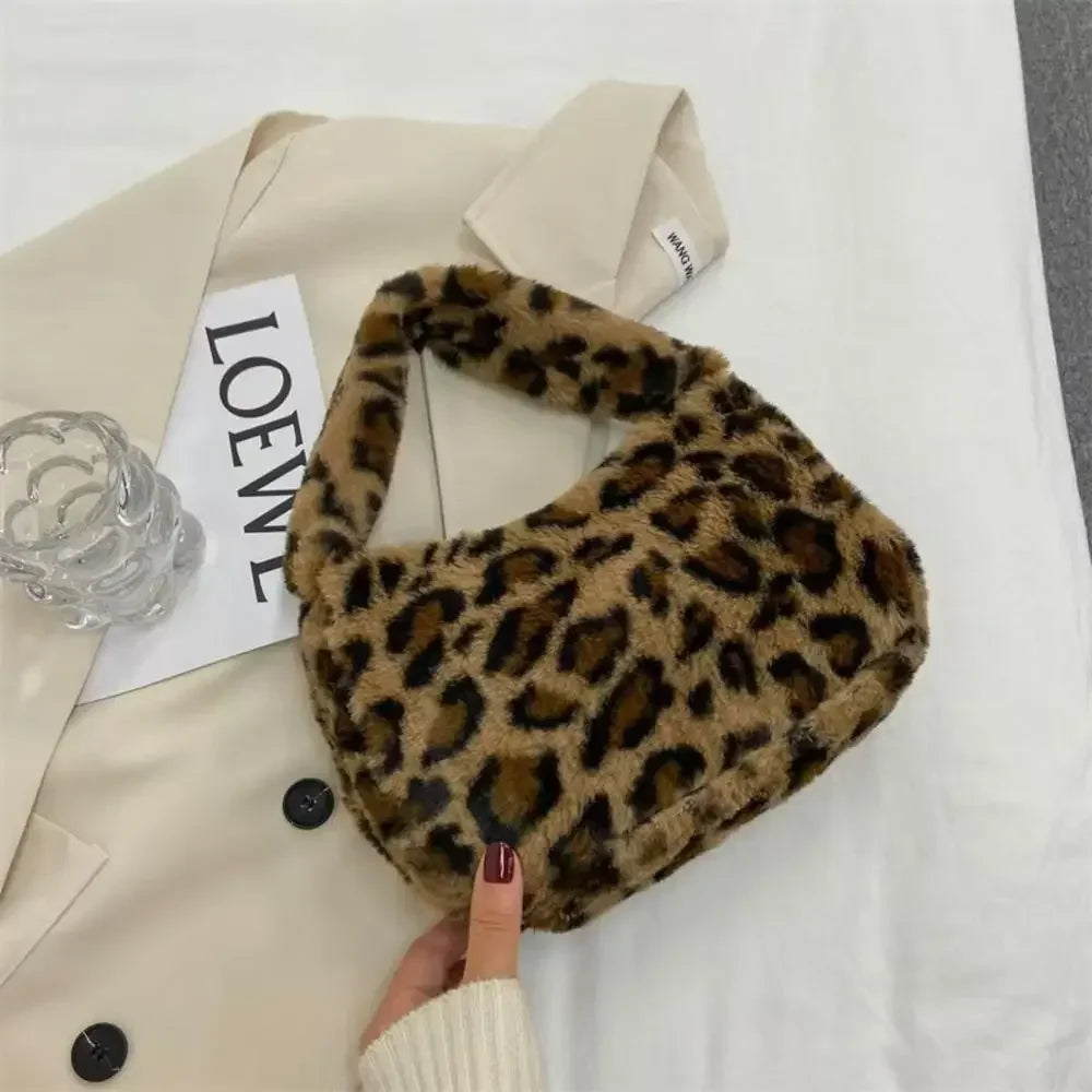 Lilith | Plush Print Shoulder Bag