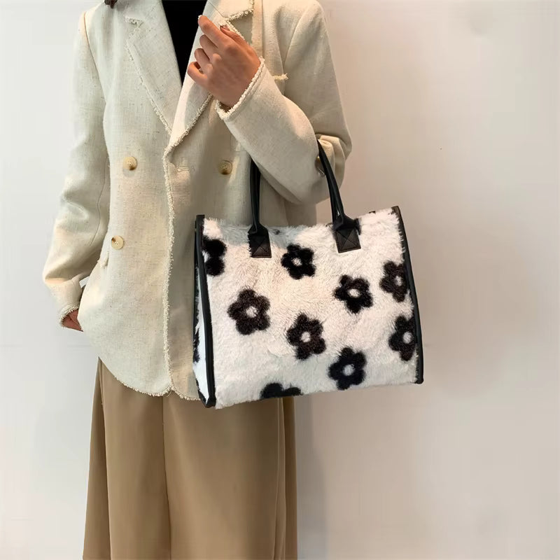 Erica | Soft Faux Fur Shopper Tote