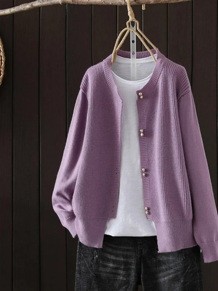 Lori | Chic Pearl-Button Cardigan