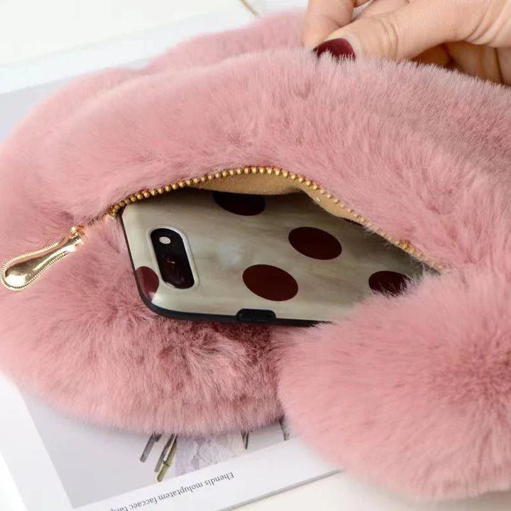 Geneva | Plush Heart Shoulder Bag