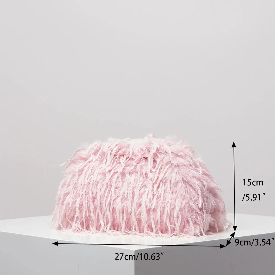 Rowan | Plush Clip Clutch