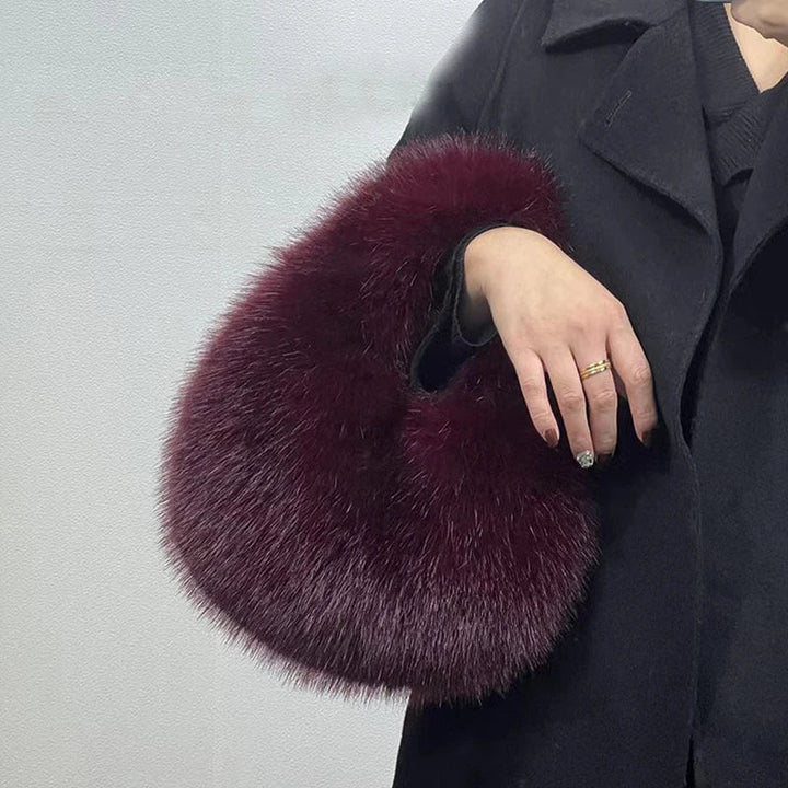 Jean | Faux Fur Half-Moon Shoulder Bag