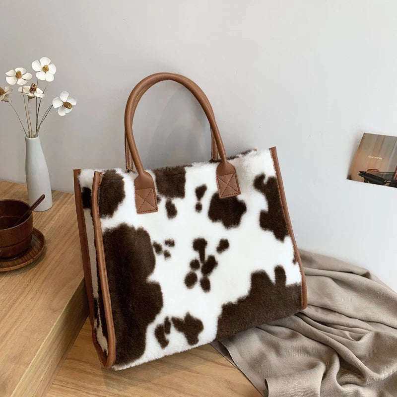 Erica | Soft Faux Fur Shopper Tote