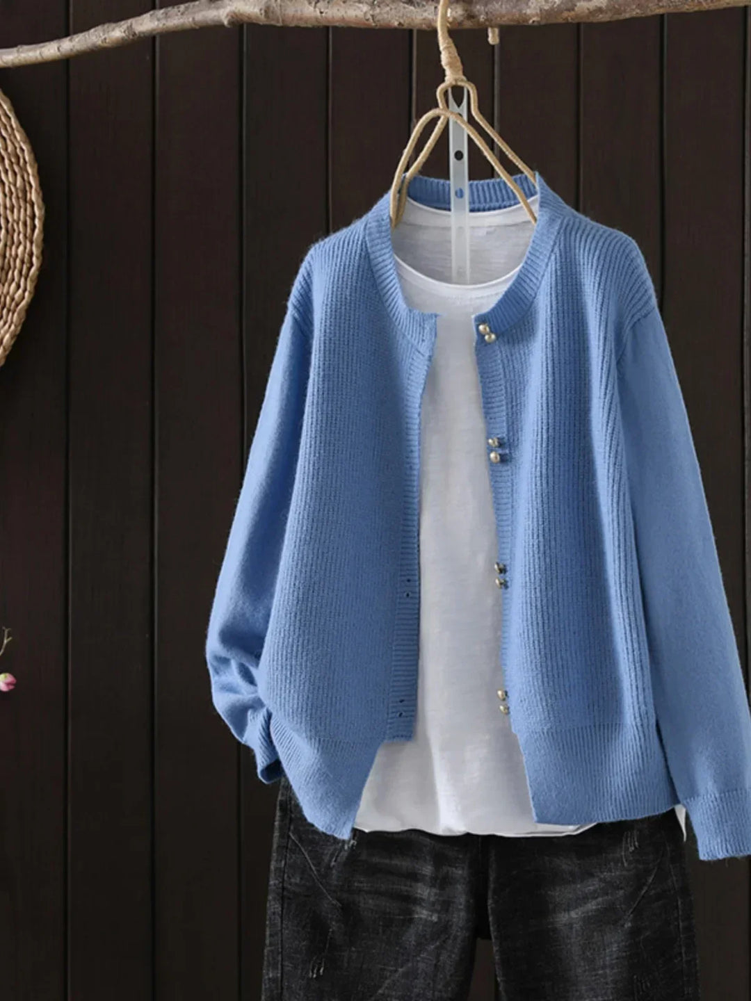 Lori | Chic Pearl-Button Cardigan