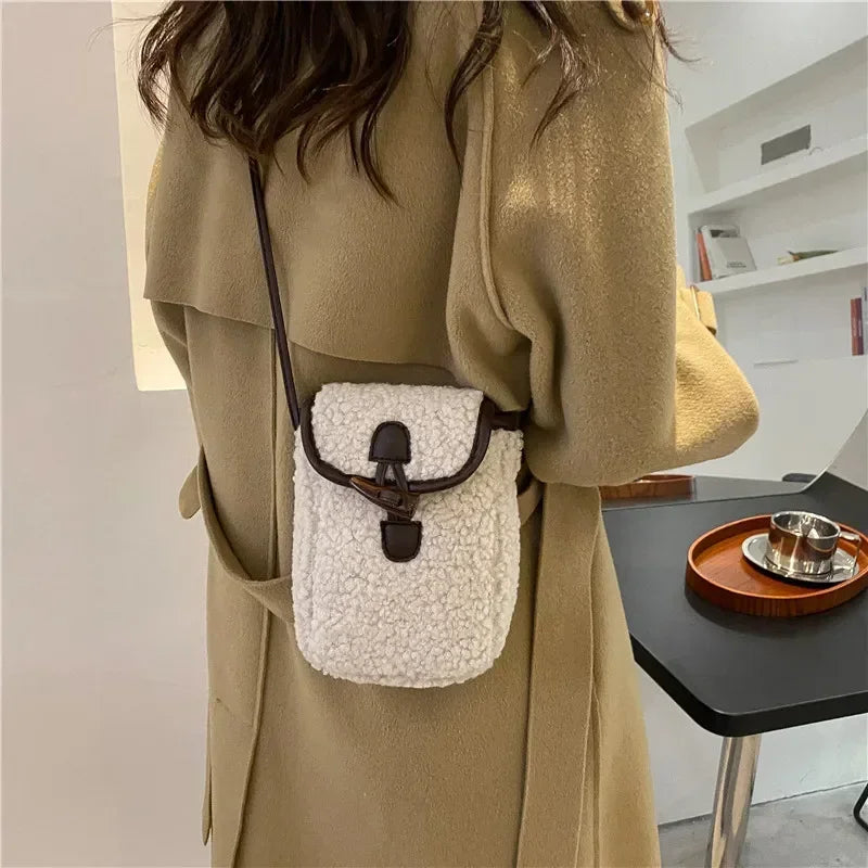 Lara | Faux Fur Phone Crossbody Bag