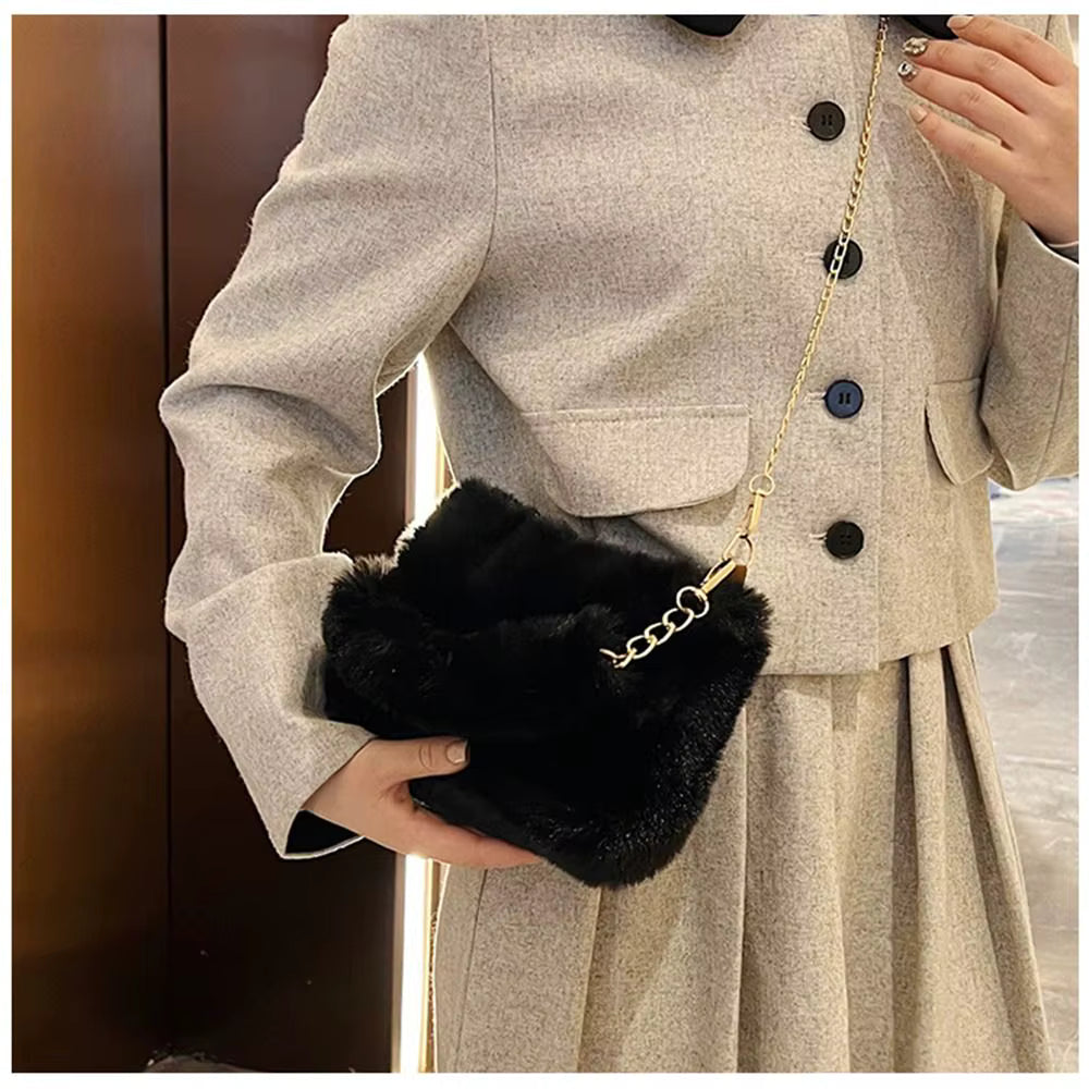 Lillian | Plush Chain Shoulder Bag