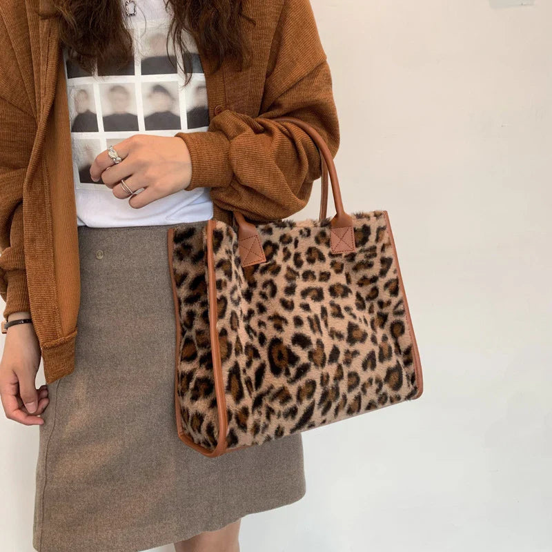 Erica | Soft Faux Fur Shopper Tote