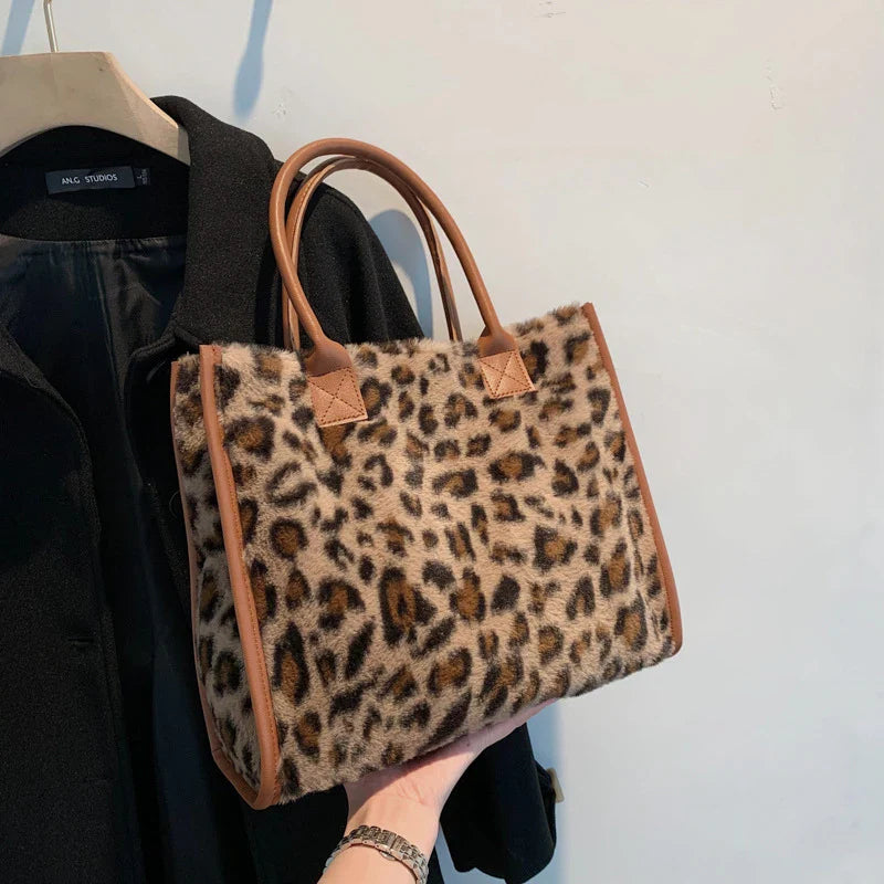 Erica | Soft Faux Fur Shopper Tote