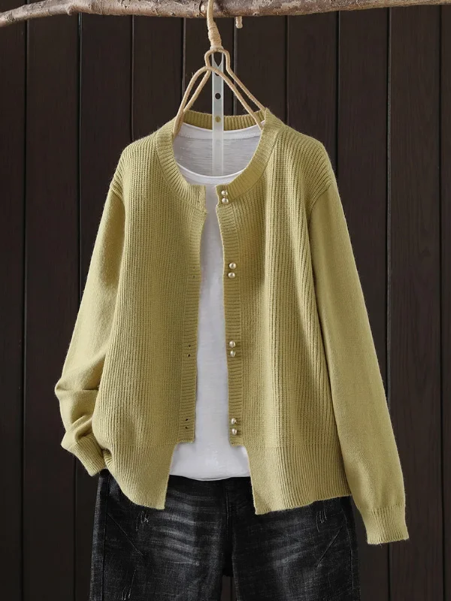 Lori | Chic Pearl-Button Cardigan